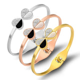 Summer Shell Heart Cuff Bracelets Bangles Zirconia Crystals Wedding Gift