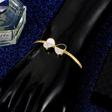 Summer Shell Heart Cuff Bracelets Bangles Zirconia Crystals Wedding Gift