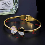 Summer Shell Heart Cuff Bracelets Bangles Zirconia Crystals Wedding Gift