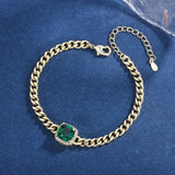 Women's Red Green Crystal Heavy Bracelet Christmas Party Gift
