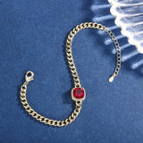 Women's Red Green Crystal Heavy Bracelet Christmas Party Gift