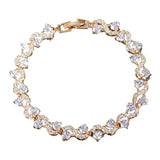 Copper Sparkling Women's Bracelet Wedding Dressing Bangle