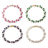 Copper Sparkling Women's Bracelet Wedding Dressing Bangle