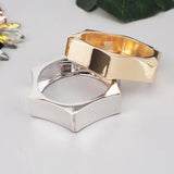 Geometric Statement Metal Cuff Bangle Bracelet