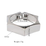 Geometric Statement Metal Cuff Bangle Bracelet
