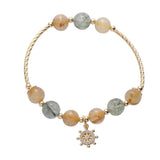 Rudder Zircon Charm Bracelets Crystal Beads Female Jewelry