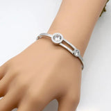 Crystal Bracelet Stainless Roman Bangles Love Jewelry