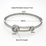 Crystal Bracelet Stainless Roman Bangles Love Jewelry