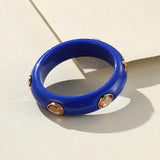 Colorful Resin Crystal Bangle Geometric Cuff Bracelet for Women