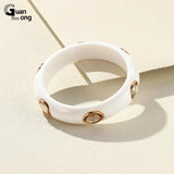 Colorful Resin Crystal Bangle Geometric Cuff Bracelet for Women