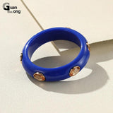 Colorful Resin Crystal Bangle Geometric Cuff Bracelet for Women