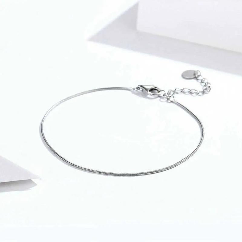 Silver Bracelet Wrist Brace Hand Pendent Smooth Surface Plating