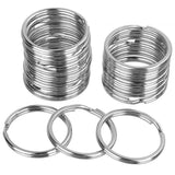 50Pcs Silver Plated Keychain Split Ring Holder DIY Key Chains Accessories