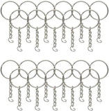 50Pcs Silver Plated Keychain Split Ring Holder DIY Key Chains Accessories
