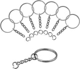 50Pcs Silver Plated Keychain Split Ring Holder DIY Key Chains Accessories