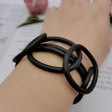 Rubber Bracelets Charm Bangles Chain Rope Goth Accessories