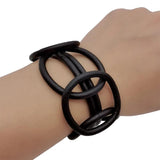 Rubber Bracelets Charm Bangles Chain Rope Goth Accessories