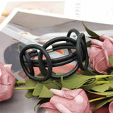 Rubber Bracelets Charm Bangles Chain Rope Goth Accessories