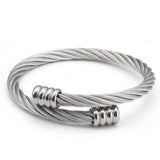 Stainless Steel Open Cuff Bangles Vintage Mesh Charm Bracelets