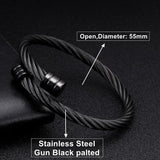 Stainless Steel Open Cuff Bangles Vintage Mesh Charm Bracelets