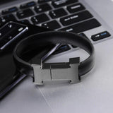 ZG USB Bracelet Rechargeable Transfer File Leather Bracelet