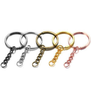 Plated Metal Keychain Ring Split Ring Key Holder