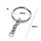 Plated Metal Keychain Ring Split Ring Key Holder