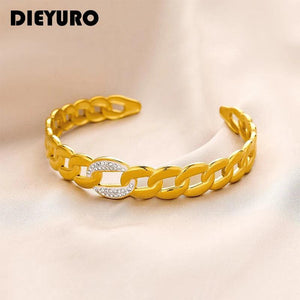 Vintage Twisted Rhinestone Bangle for Women - Adjustable Girls Jewelry