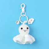 Handmade Ghost Doll Keychain Knitted Keyring for Keys Accessories