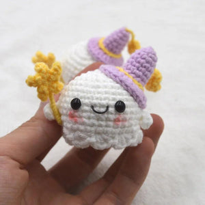 Handmade Ghost Doll Keychain Knitted Keyring for Keys Accessories