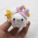 Handmade Ghost Doll Keychain Knitted Keyring for Keys Accessories