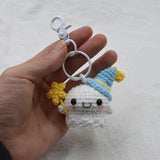 Handmade Ghost Doll Keychain Knitted Keyring for Keys Accessories