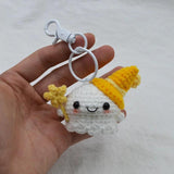 Handmade Ghost Doll Keychain Knitted Keyring for Keys Accessories