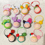 Handmade Ghost Doll Keychain Knitted Keyring for Keys Accessories