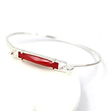 Resin Druzy Abalone Shell Bar Bangles for Women