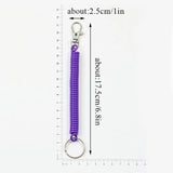 Stretch Keychain Elastic Rope with Carabiner Hook