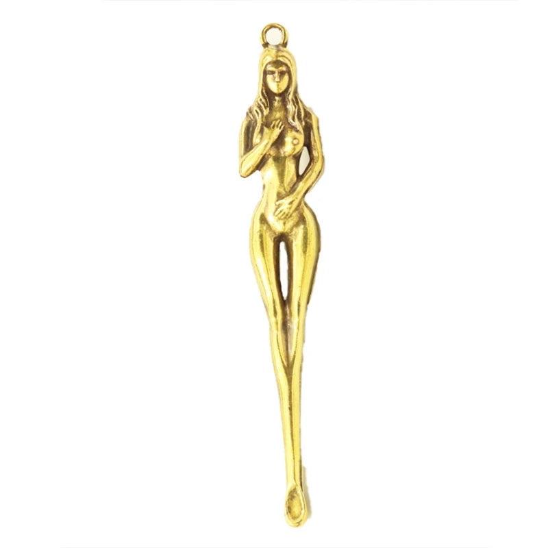 Brass Keychain Earpick Beauty Women Keychain Pendants