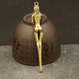 Brass Keychain Earpick Beauty Women Keychain Pendants