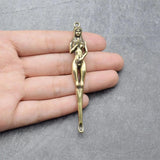 Brass Keychain Earpick Beauty Women Keychain Pendants