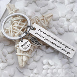 God Will Order His Angels to Protect You Keychain