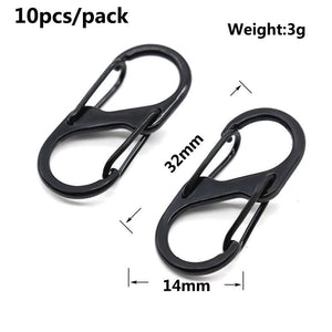 8 Shaped Key Chain Ring Holder Metal Hook S Shaped Key Rings Clasps Hook Chain