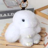 Plush Rabbit Keychain for Women Faux Fur Bunny Hare Key Chain Bag Trinket Gift