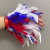 Feather Snap Bracelet Arm Cuffs Ostrich Feathers
