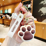 Colorful Cat Paw Keychain Soft Cartoon Backpack Accessories Gift for Girls