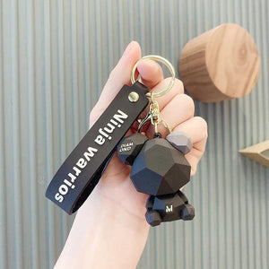 Bear Doll Key Chain Silicone Car Couple Key Pendant