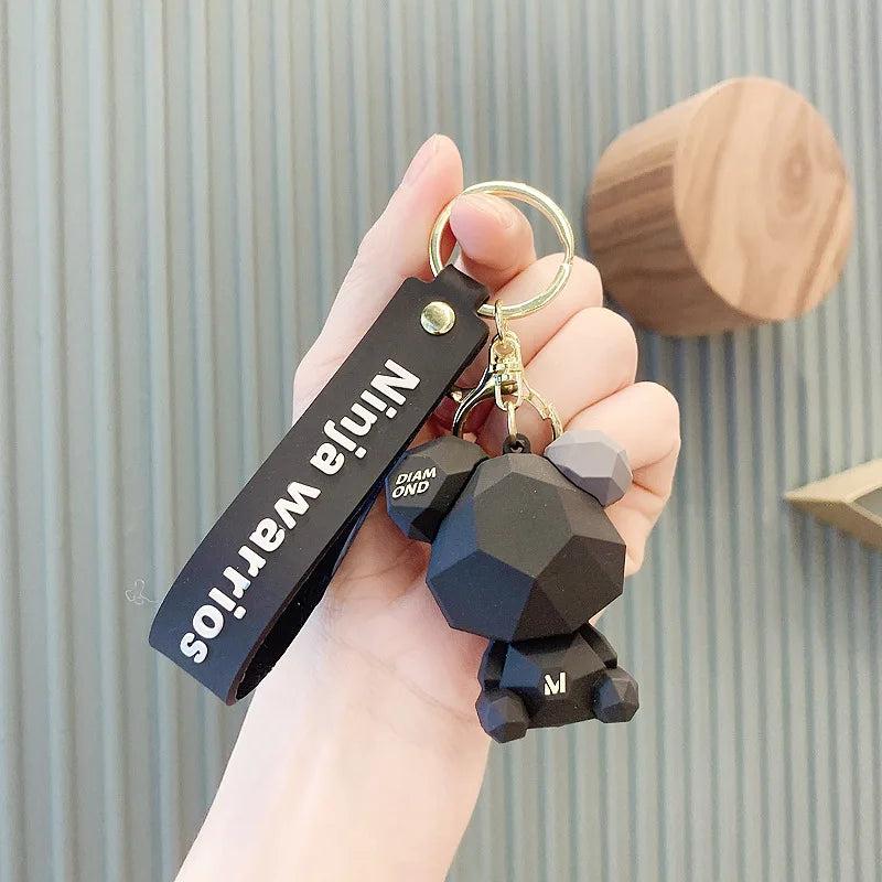 Bear Doll Key Chain Silicone Car Couple Key Pendant