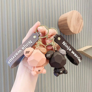 Bear Doll Key Chain Silicone Car Couple Key Pendant