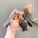 Bear Doll Key Chain Silicone Car Couple Key Pendant