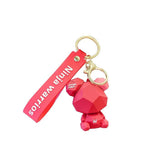 Bear Doll Key Chain Silicone Car Couple Key Pendant