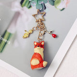 Hand Carved Little Prince Fox Keychain Rose Airpods Pendant